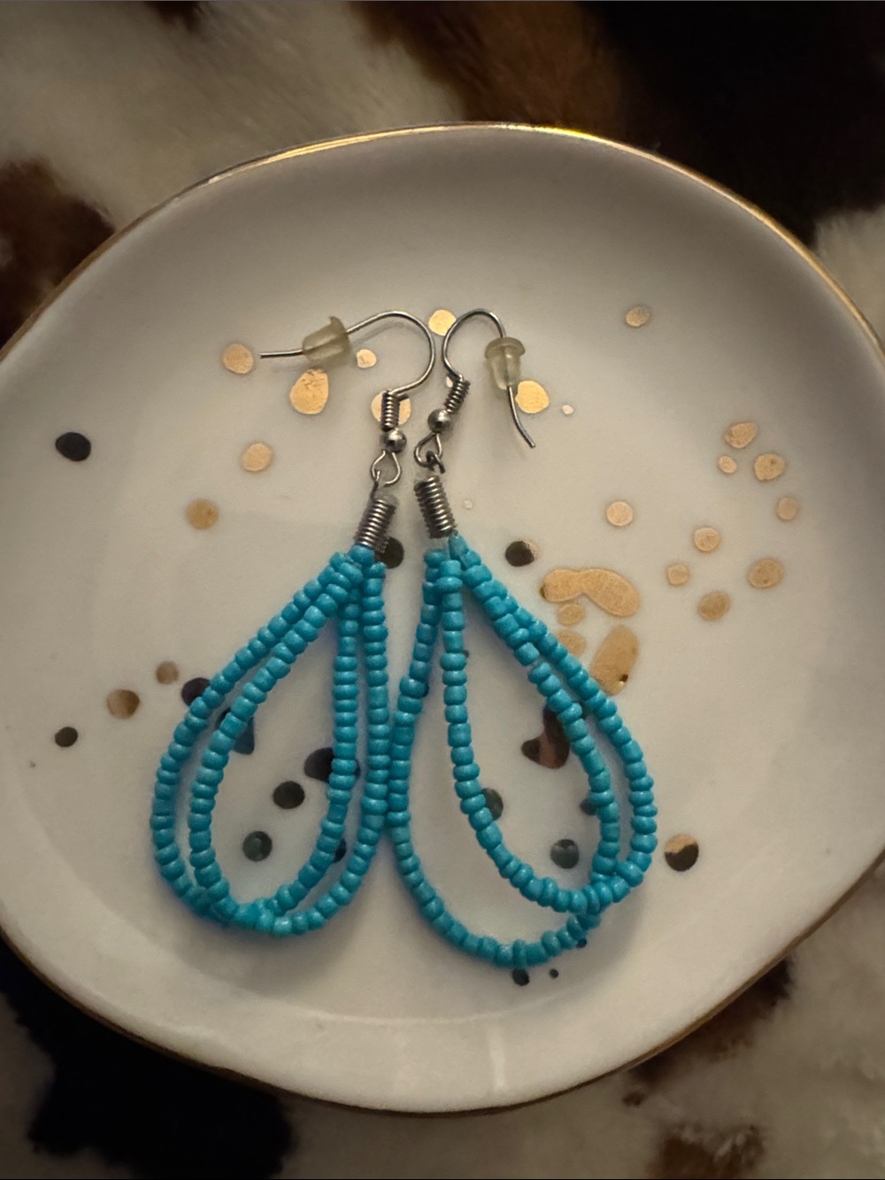 paparazzi Turquoise Beaded Loop Earrings